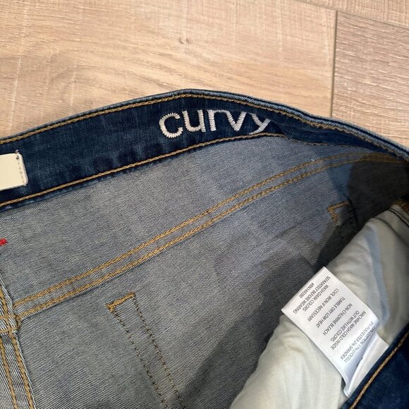 SLINK JEANS BLUE DENIM SHORTS CURVY SIZE 24 - Picture 5 of 7